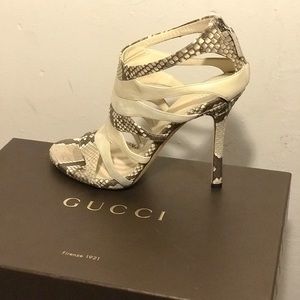Gucci Snakeskin strapy sandals